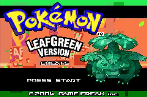 Best Pokemon Leaf Green Cheats (Complete, Fully.